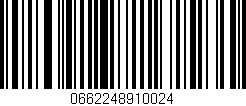 Código de barras (EAN, GTIN, SKU, ISBN): '0662248910024'