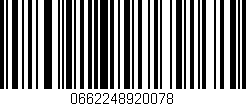 Código de barras (EAN, GTIN, SKU, ISBN): '0662248920078'