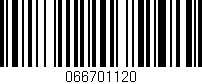 Código de barras (EAN, GTIN, SKU, ISBN): '066701120'