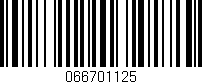 Código de barras (EAN, GTIN, SKU, ISBN): '066701125'