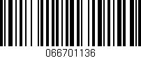 Código de barras (EAN, GTIN, SKU, ISBN): '066701136'