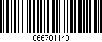 Código de barras (EAN, GTIN, SKU, ISBN): '066701140'