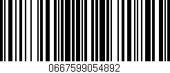 Código de barras (EAN, GTIN, SKU, ISBN): '0667599054892'