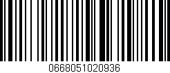 Código de barras (EAN, GTIN, SKU, ISBN): '0668051020936'
