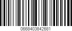 Código de barras (EAN, GTIN, SKU, ISBN): '0668403842681'
