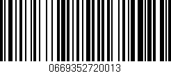 Código de barras (EAN, GTIN, SKU, ISBN): '0669352720013'