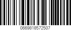 Código de barras (EAN, GTIN, SKU, ISBN): '0669818572507'