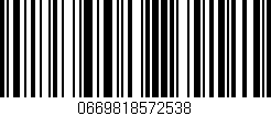 Código de barras (EAN, GTIN, SKU, ISBN): '0669818572538'
