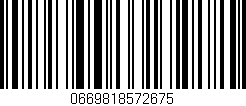 Código de barras (EAN, GTIN, SKU, ISBN): '0669818572675'