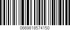 Código de barras (EAN, GTIN, SKU, ISBN): '0669818574150'