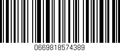 Código de barras (EAN, GTIN, SKU, ISBN): '0669818574389'