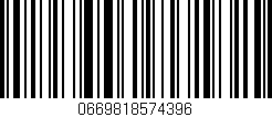 Código de barras (EAN, GTIN, SKU, ISBN): '0669818574396'