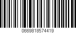 Código de barras (EAN, GTIN, SKU, ISBN): '0669818574419'