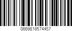 Código de barras (EAN, GTIN, SKU, ISBN): '0669818574457'