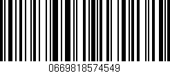 Código de barras (EAN, GTIN, SKU, ISBN): '0669818574549'