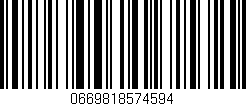 Código de barras (EAN, GTIN, SKU, ISBN): '0669818574594'