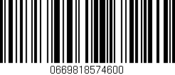 Código de barras (EAN, GTIN, SKU, ISBN): '0669818574600'