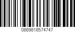 Código de barras (EAN, GTIN, SKU, ISBN): '0669818574747'