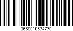 Código de barras (EAN, GTIN, SKU, ISBN): '0669818574778'