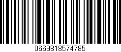 Código de barras (EAN, GTIN, SKU, ISBN): '0669818574785'