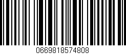Código de barras (EAN, GTIN, SKU, ISBN): '0669818574808'