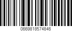 Código de barras (EAN, GTIN, SKU, ISBN): '0669818574846'