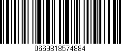 Código de barras (EAN, GTIN, SKU, ISBN): '0669818574884'