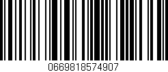 Código de barras (EAN, GTIN, SKU, ISBN): '0669818574907'