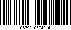 Código de barras (EAN, GTIN, SKU, ISBN): '0669818574914'