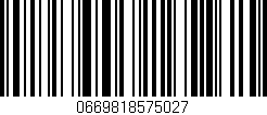 Código de barras (EAN, GTIN, SKU, ISBN): '0669818575027'