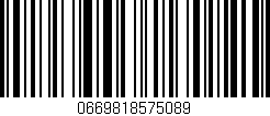 Código de barras (EAN, GTIN, SKU, ISBN): '0669818575089'
