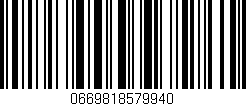 Código de barras (EAN, GTIN, SKU, ISBN): '0669818579940'