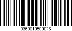 Código de barras (EAN, GTIN, SKU, ISBN): '0669818580076'