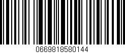 Código de barras (EAN, GTIN, SKU, ISBN): '0669818580144'