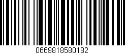 Código de barras (EAN, GTIN, SKU, ISBN): '0669818580182'