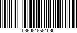 Código de barras (EAN, GTIN, SKU, ISBN): '0669818581080'
