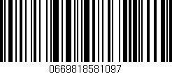 Código de barras (EAN, GTIN, SKU, ISBN): '0669818581097'