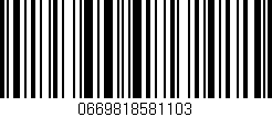 Código de barras (EAN, GTIN, SKU, ISBN): '0669818581103'