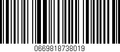Código de barras (EAN, GTIN, SKU, ISBN): '0669818738019'
