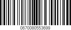 Código de barras (EAN, GTIN, SKU, ISBN): '0670080553699'