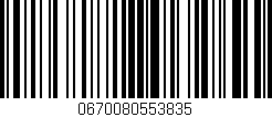Código de barras (EAN, GTIN, SKU, ISBN): '0670080553835'