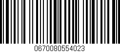 Código de barras (EAN, GTIN, SKU, ISBN): '0670080554023'