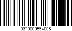 Código de barras (EAN, GTIN, SKU, ISBN): '0670080554085'