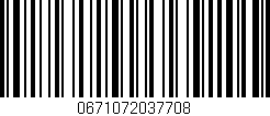 Código de barras (EAN, GTIN, SKU, ISBN): '0671072037708'