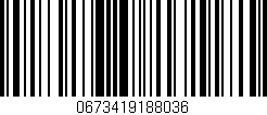 Código de barras (EAN, GTIN, SKU, ISBN): '0673419188036'