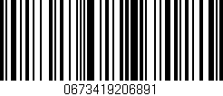 Código de barras (EAN, GTIN, SKU, ISBN): '0673419206891'