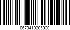 Código de barras (EAN, GTIN, SKU, ISBN): '0673419206938'