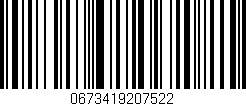 Código de barras (EAN, GTIN, SKU, ISBN): '0673419207522'