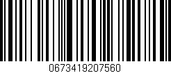 Código de barras (EAN, GTIN, SKU, ISBN): '0673419207560'