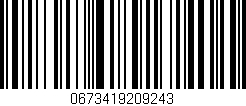 Código de barras (EAN, GTIN, SKU, ISBN): '0673419209243'